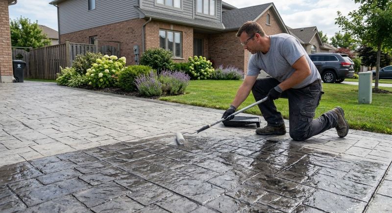 Stamped Concrete Sealing in Renton, WA